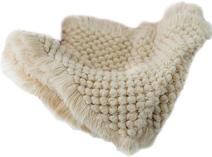 Zeroest Baby Photography Props Basket Braid Wool Wrap Newborn Photo Shoot by NewbornPhotographyProps
