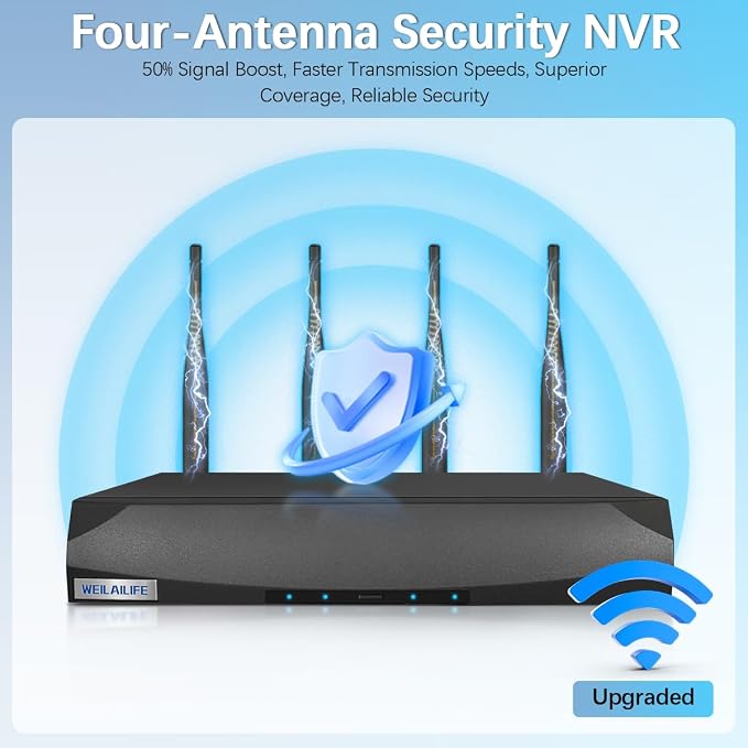 【2-Way Audio & 90 Days Storage】 Wireless Security Camera System, Wireless - Image 9