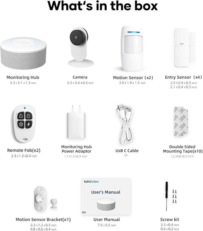 tolviviov Alarm System for Home Security, DIY Door Alarm Security Systems - Image 8