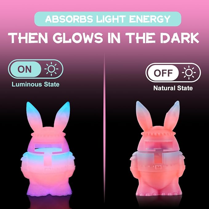 LOVOON 3D Printer Filament Luminous Glow Rainbow PLA, Magic irradiative 3D PLA - Image 2