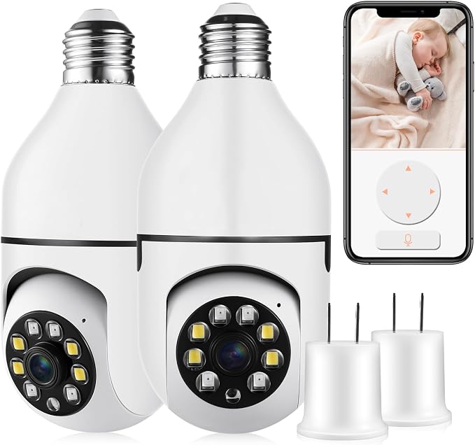 Security Camera Indoor Wireless WiFi Outdoor Home E27 360 Degree Panoramic Home by ratolo