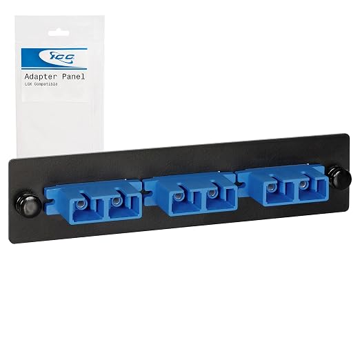 ICC SC-SC Fiber Optic Adapter Panel, LGX Compatible, 6 Fibers, Singlemode by ICC