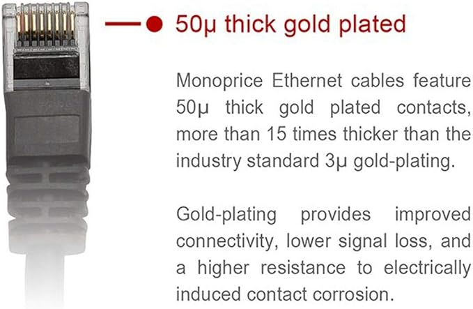 Monoprice Cat5e 3ft Orange Patch Cable UTP 24AWG 350MHz Pure Bare Copper - Image 3