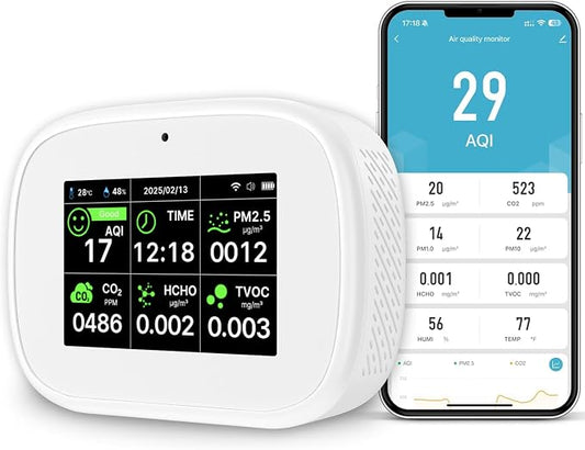 18-in-1 Smart Air Quality Monitor by Bcetasy