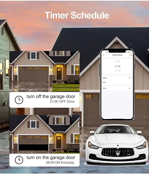 WiFi Garage Door Opener Controller, 1CH | Tuya Smart Life App, Remote Control - Image 8
