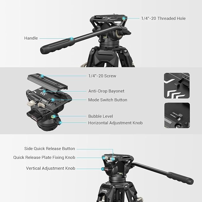 SmallRig AD-01 Video Tripod, Cameras 3751 - Image 3