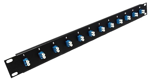 12 Port LC Fiber Optic Cable Patch Panel Singlemode 19" by UltraSpecCables