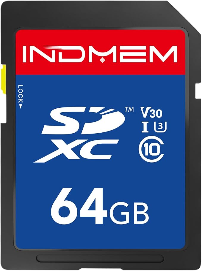 64GB SD Card, High Speed up to 90M/S, C10/U3/V30, SDXC UHS-I Memory Cards by elecacc
