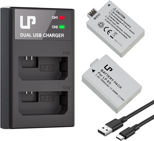 LP LP-E5 Battery and Charger Pack, Rebel T1i, Rebel XSi, Kiss X3, KissF and More by LP