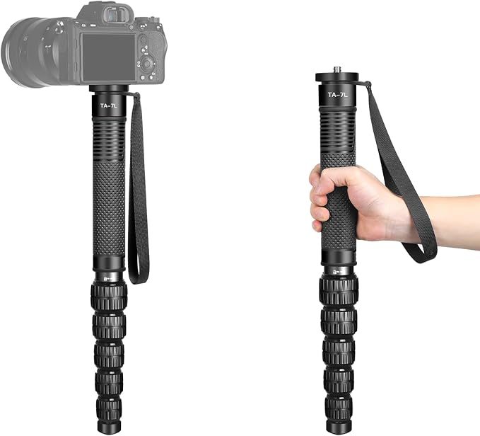 TONYBOO 68.5” Aluminum Camera Monopod, Lightweight & Portable, 5-Section Travel - Image 2