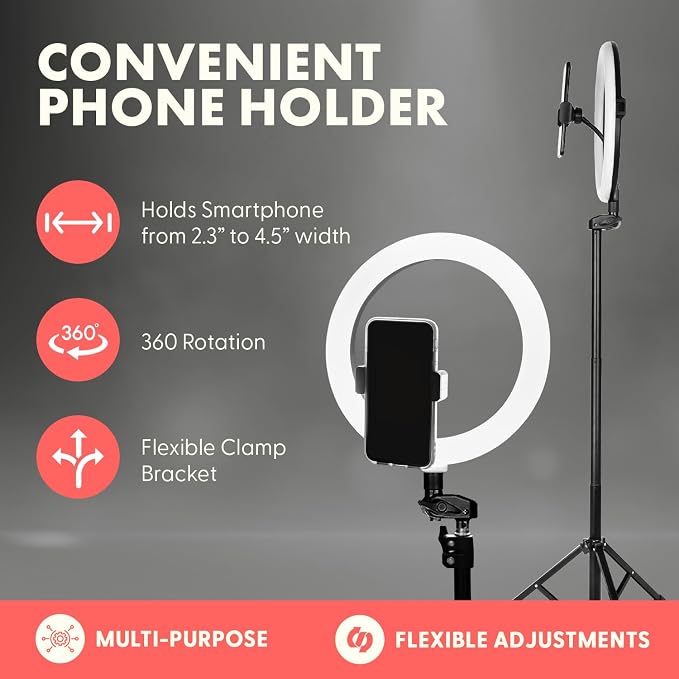SQUATZ 11’’ LED 12W Selfie Ring Light - Image 4