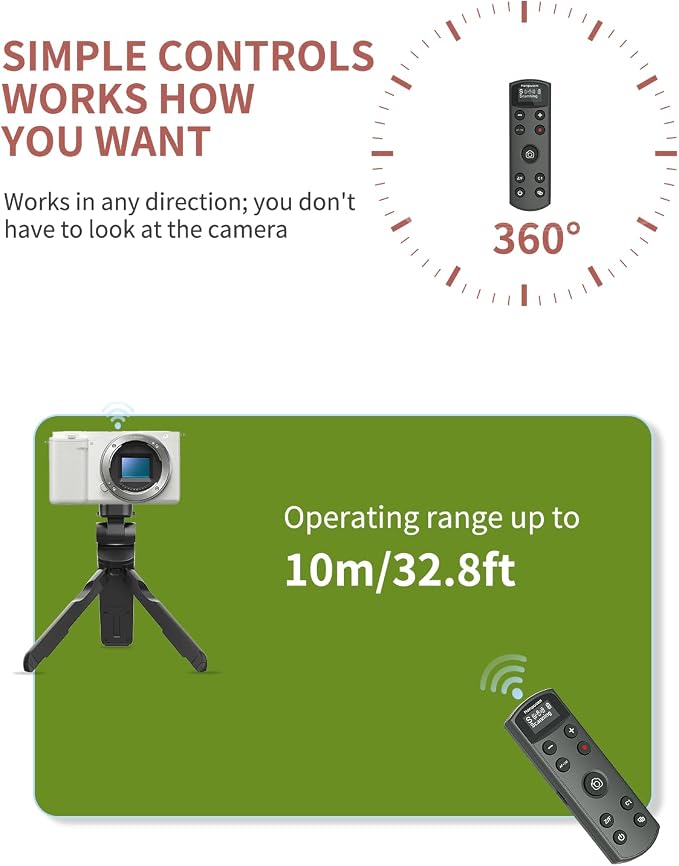 for Sony Camera Remote Control, Hanpusen Rechargeable Wireless Shutter Release - Image 5