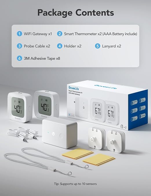 GoveeLife WiFi Refrigerator Thermometer - Image 9