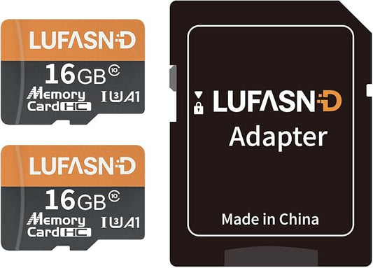 2-Pack 16GB Micro SD Card with Adapter, High Speed U3 C10 V30 SDXC Memory Card by Unknown
