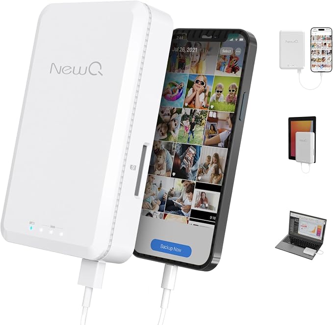 NEWQ 1TB External Hard Drive for iPhone, MacBook by NewQ