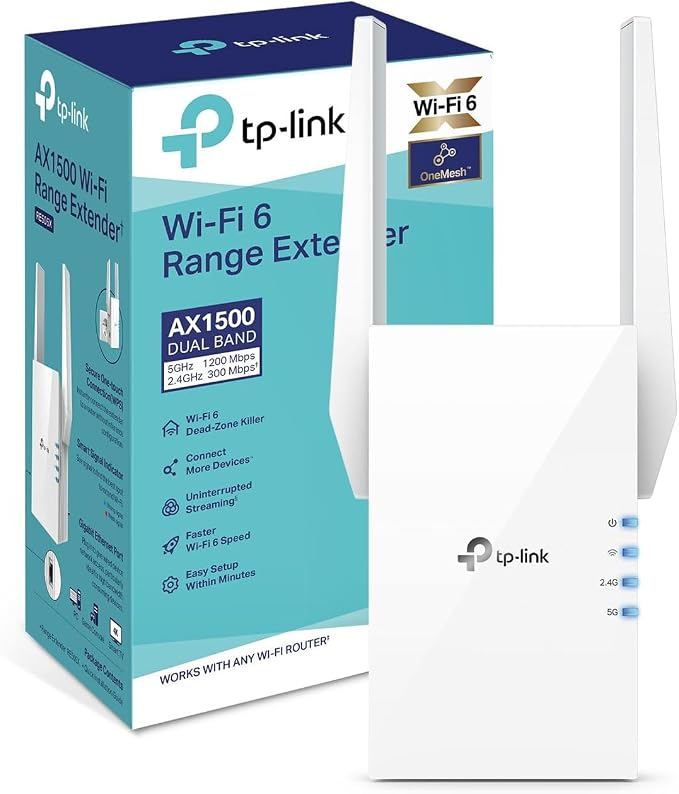 TP-Link AX1500 WiFi 6 Extender, Next-Gen Dual Band WiFi Booster, WiFi Repeater by TP-Link