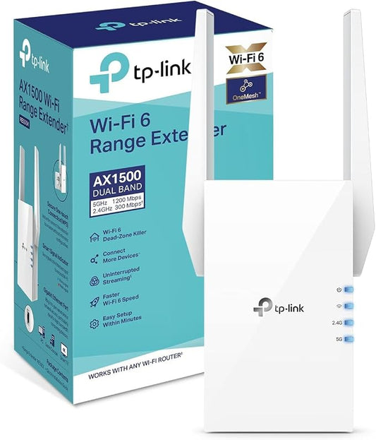 TP-Link AX1500 WiFi 6 Extender, Next-Gen Dual Band WiFi Booster, WiFi Repeater by TP-Link