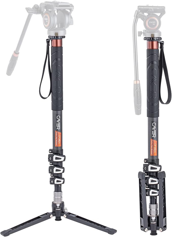 Cayer Carbon Fiber Monopod Leg, 68 Inch Camera Telescopic Video Monopod Tube by Cayer