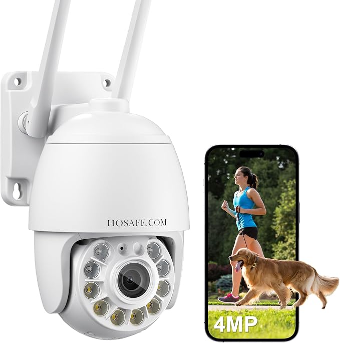 Plug-in Cameras for Home Security 4MP HD, Hosafe WiFi Security Cameras Wireless by HOSAFE