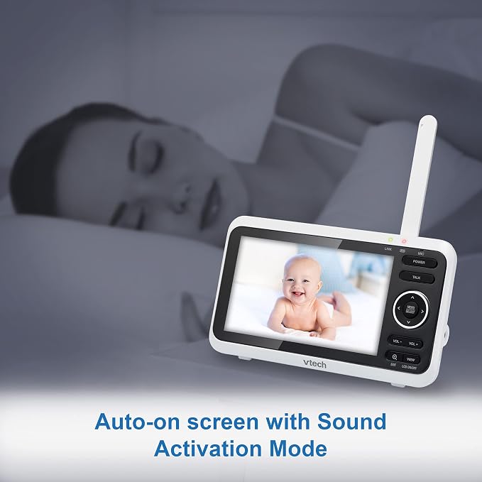 VTech Baby Monitor, No WiFi– 5" Color Screen, 12-Hour Battery, Night Vision - Image 9