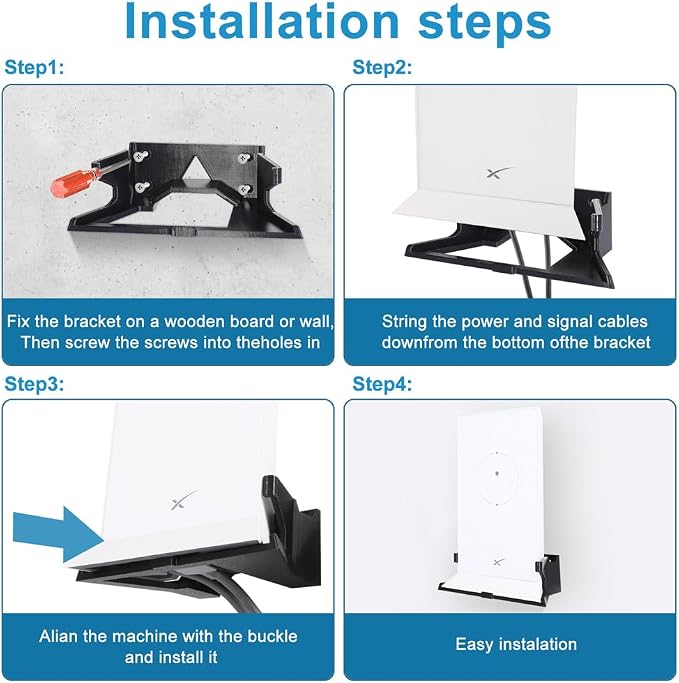 for Starlink Router Wall Mount and Wall Mounting Bracket Kits Hanger - Image 5