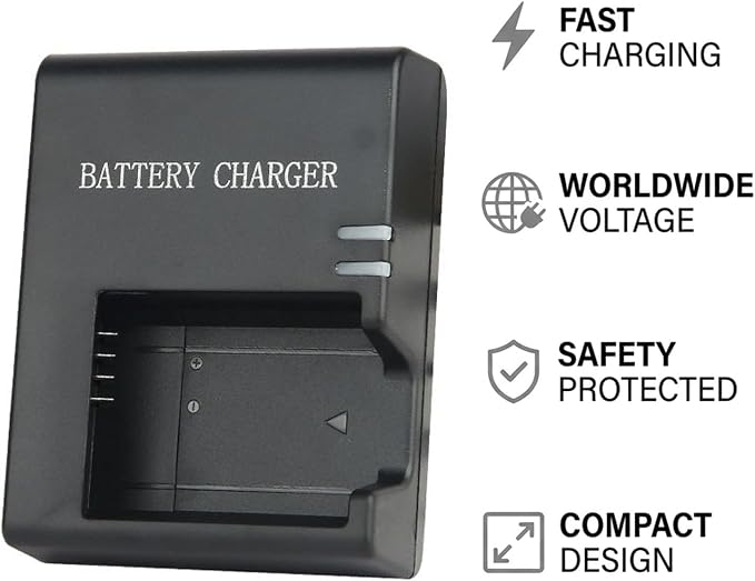 LC-E10E Quick Battery Charger for Canon LP-E10 LC-E10 LC-E10C, Compatible - Image 2