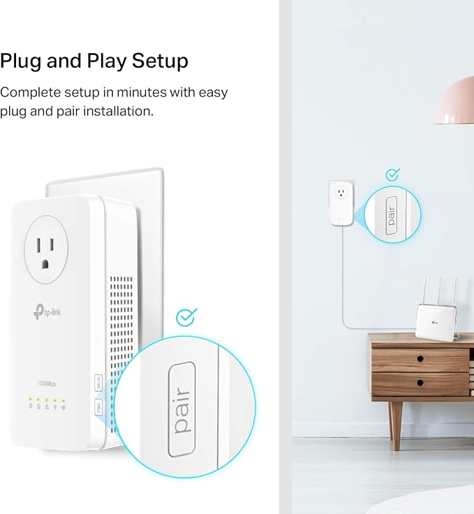 TP-Link Powerline WiFi Extender TL-WPA8631P KIT- Includes AV1300 Powerline - Image 5