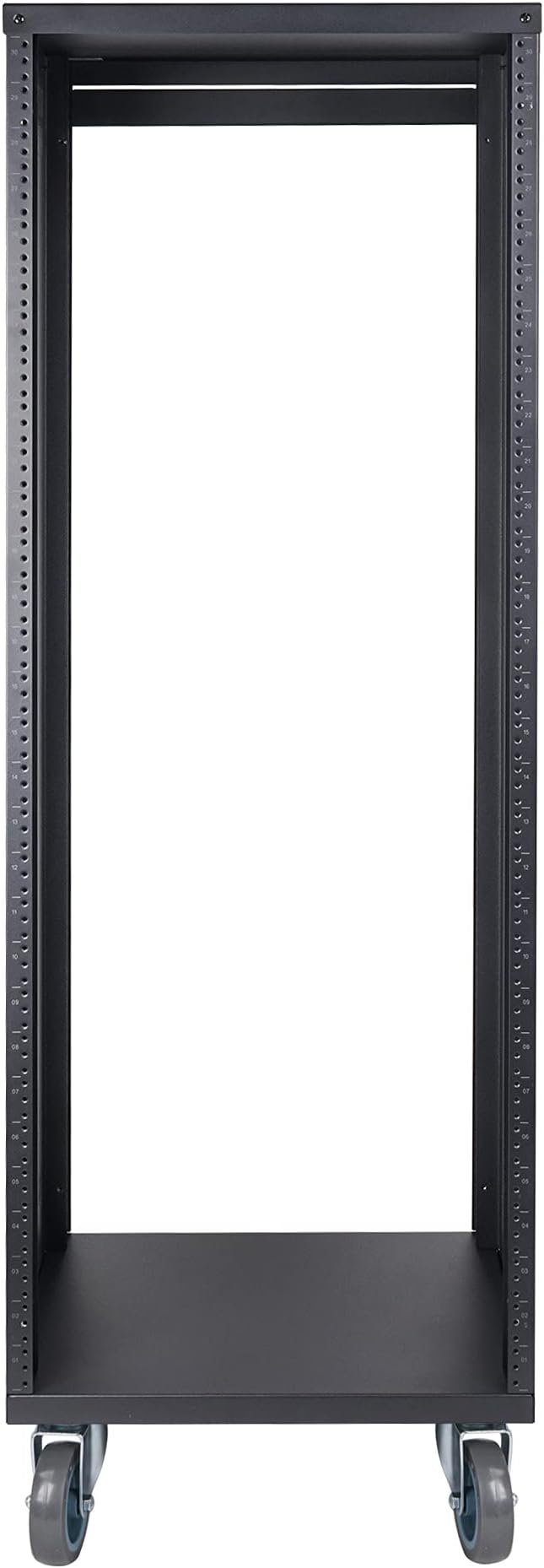 Sound Town 30U Universal Steel Rack, w/Mesh Doors, Locking Casters, Vented Side - Image 6