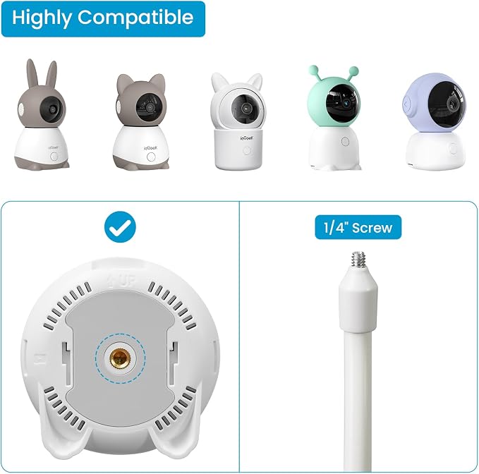 ieGeek Baby Monitor Mount Bracket 1T/ 4/5/6T Baby Camera Holder Mount Strong - Image 4