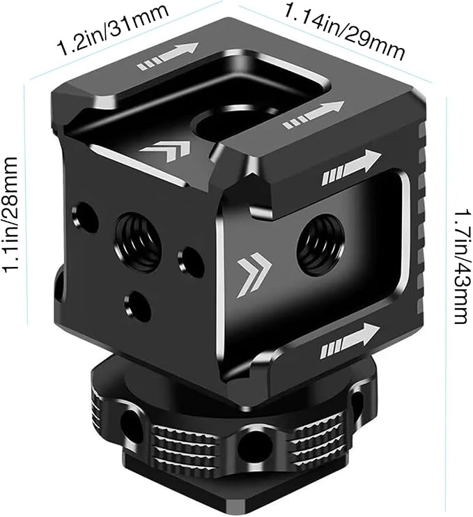 3 Port Cold Shoe Mount with 1/4"-20 Thread - Image 4