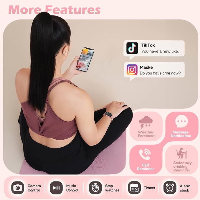 MorePro Health Fitness Tracker for Women Men, 24/7 Heart Rate Blood Pressure & - Image 6
