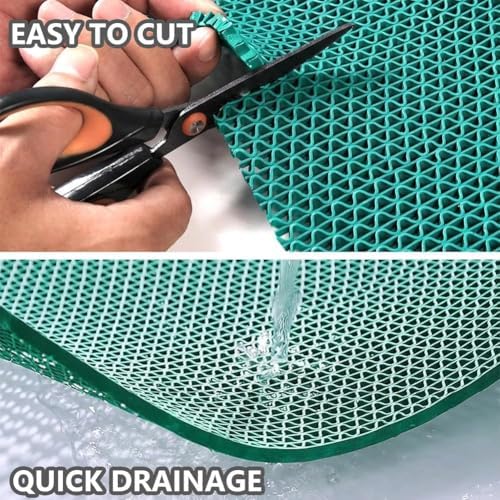 Thick PVC Drainage Floor Mat 1x90FT, Non Slip Flooring Mats Swimming Pool - Image 5
