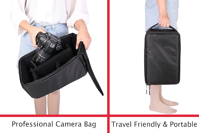 Roomy Camera Protective Bag Insert Waterproof Lens Pouch Shockproof DSLR SLR - Image 6