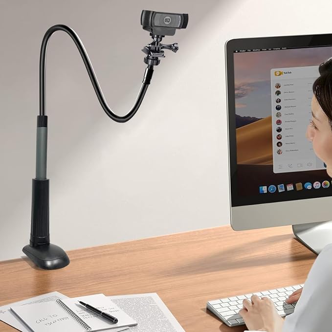 30 Inch Webcam Stand Camera Mount, Upgraded Thick Base Flexible Gooseneck - Image 3