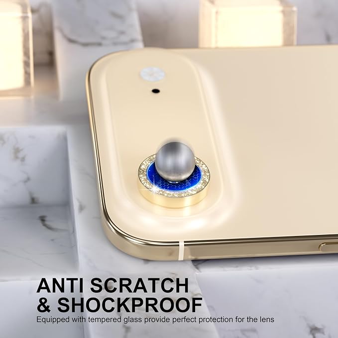 Choiche Compatible for iPhone 17 Air Camera Lens Protector Bling, 9H Tempered - Image 3