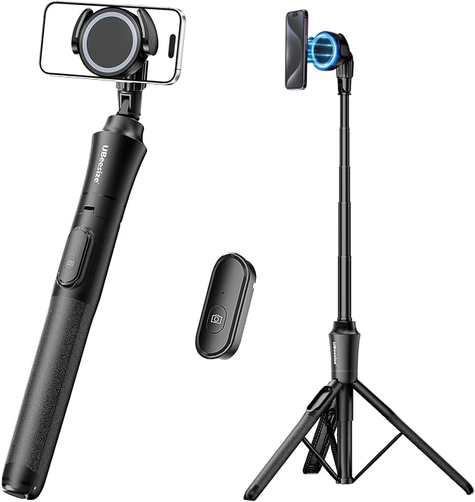 UBeesize 62'' Magnetic Selfie Stick Phone Tripod by UBeesize