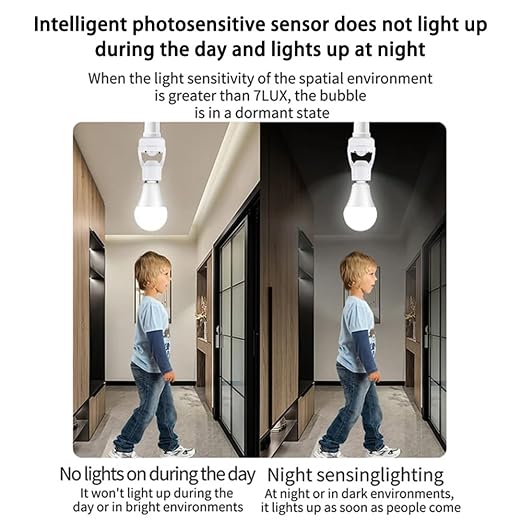 E26/E27 Motion Sensor Light Socket Adapter – Smart Screw-in Bulb Holder - Image 7