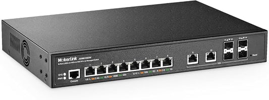 MokerLink 8 Port 2.5 Gigabit Managed Switch, 2x10G Ethernet Ports, 4x10G SFP+ by MokerLink