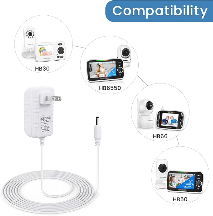 Charger for Hello Baby Monitor HB66, 5V Replacement Power Cord - Image 2