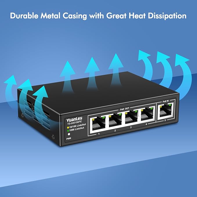 YuanLey 5 Port PoE Extender Gigabit - Image 5