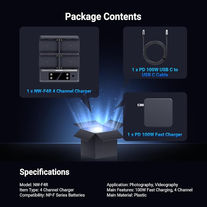 NEEWER NP-F970 4 Channel Charger - Image 8