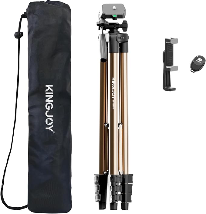 KINGJOY 71" Camera Tripod, Lightweight Travel Tripod by KINGJOY