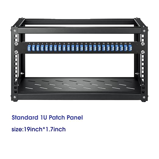 1U Fiber Patch Panel with 48 LC OS2 Single Mode Fiber Optic Couplers Singlemode - Image 4