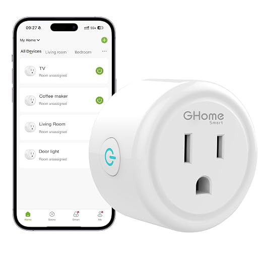GHome Smart Plug Mini, WiFi Smart Outlet Plug Compatible by GhomeSmart