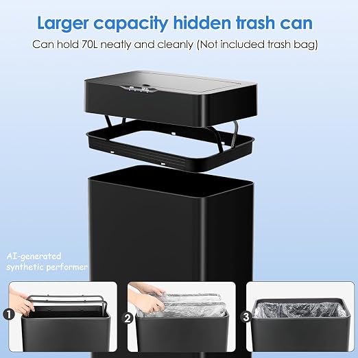 Sensor Trash Can, Touchless Motion Sensor Trash Bin, Smart Automatic Garbage Can - Image 7