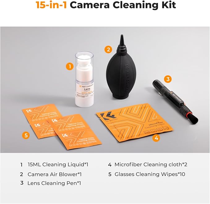 K&F CONCEPT 15-in-1 Camera Lens Cleaning Kit - Image 8