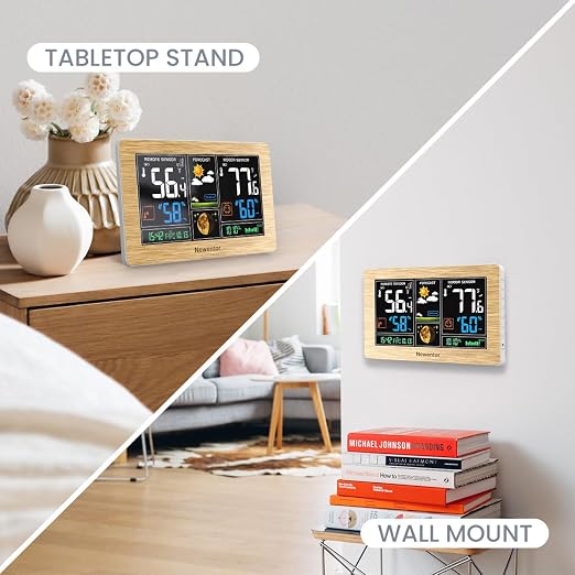 Newentor Weather Station Wireless Indoor Outdoor Thermometer, Color Display - Image 5