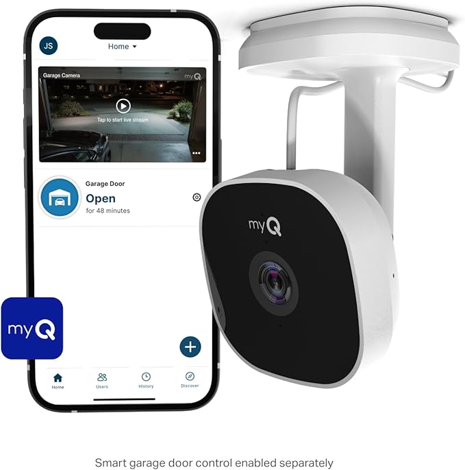 myQ Smart Garage Security Camera – 1080p HD Video, Night Vision, Motion - Image 2