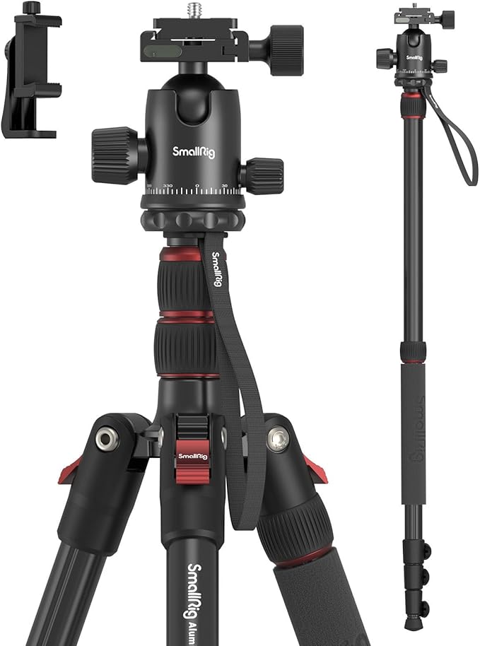 SmallRig Camera Tripod, 360°Ball Head Detachable, Payload 33lb, Adjustable by SmallRig