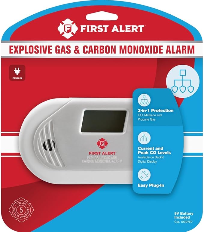 FIRST ALERT Combination Explosive Gas and Carbon Monoxide Alarm by FirstAlert